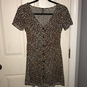 Cheetah print skater dress